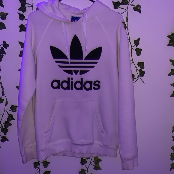 White Adidas Hoodie - Picture 1 of 3